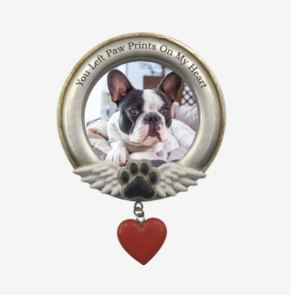 You Left Paw Prints On My Heart Personalized Ornament