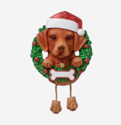 Chocolate Lab (Pure Breed) Personalized Ornament