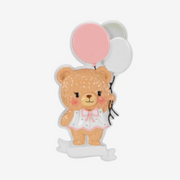 Bear with Balloons Girl Personalized Ornament