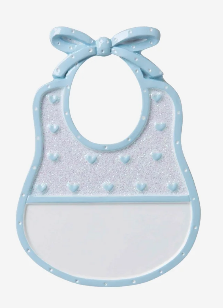Baby Bib Boy Personalized Ornament