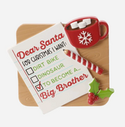Note to Santa- Brother Personalized Ornament
