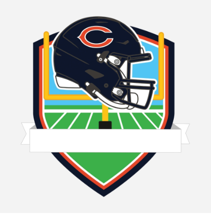 Chicago Bears Personalized Shield Ornament