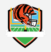 Cincinnati Bengals Personalized Shield Ornament