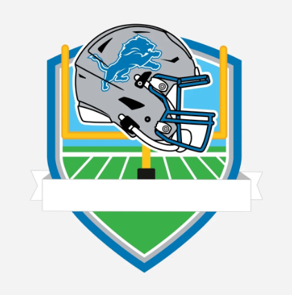 Detroit Lions Personalized Shield Ornament