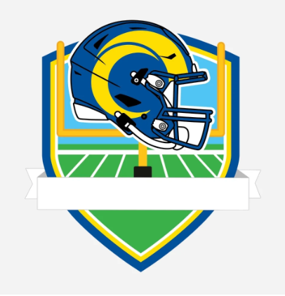 Los Angeles Rams Personalized Shield Ornament