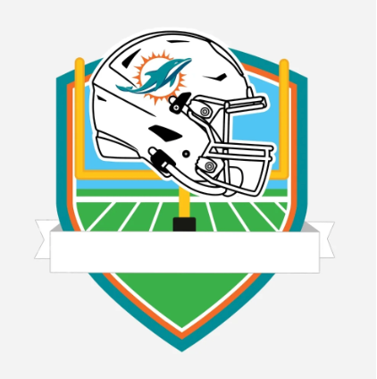 Miami Dolphins Personalized Shield Ornament