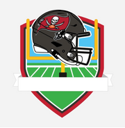 Tampa Bay Buccaneers Personalized Shield Ornament