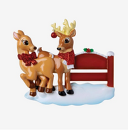 Reindeer Couple with Park Sign Personalized