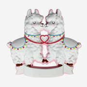 Llama Couple Personalized Christmas Ornament