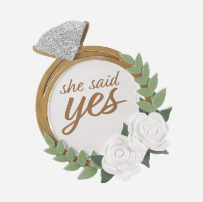 She said yes – Update Personalized Ornament