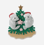 Manatee Family Couple Personalized Ornament