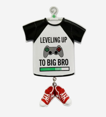 “Leveling up to Big Bro” Big Brother Personalized Ornament