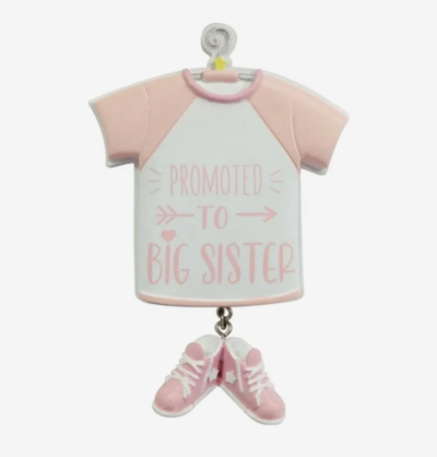 “Promoted to Big Sister” Big Sister Personalized Ornament