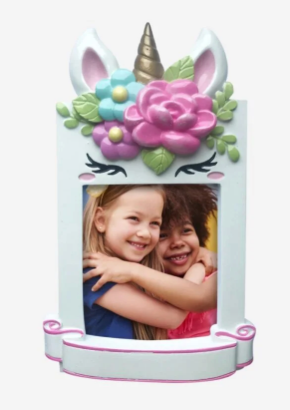 Unicorn Picture Frame Personalized Ornament