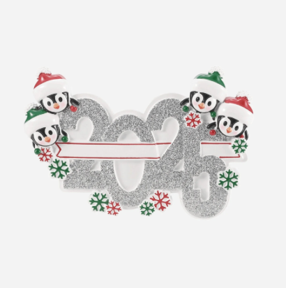 2025 Family of 4 Personalized Ornament
