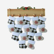 Mantle with Up to 16 Stockings Personalized Ornaments