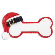 Santa Dog Bone Ornament
