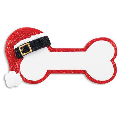 Santa Dog Bone Ornament