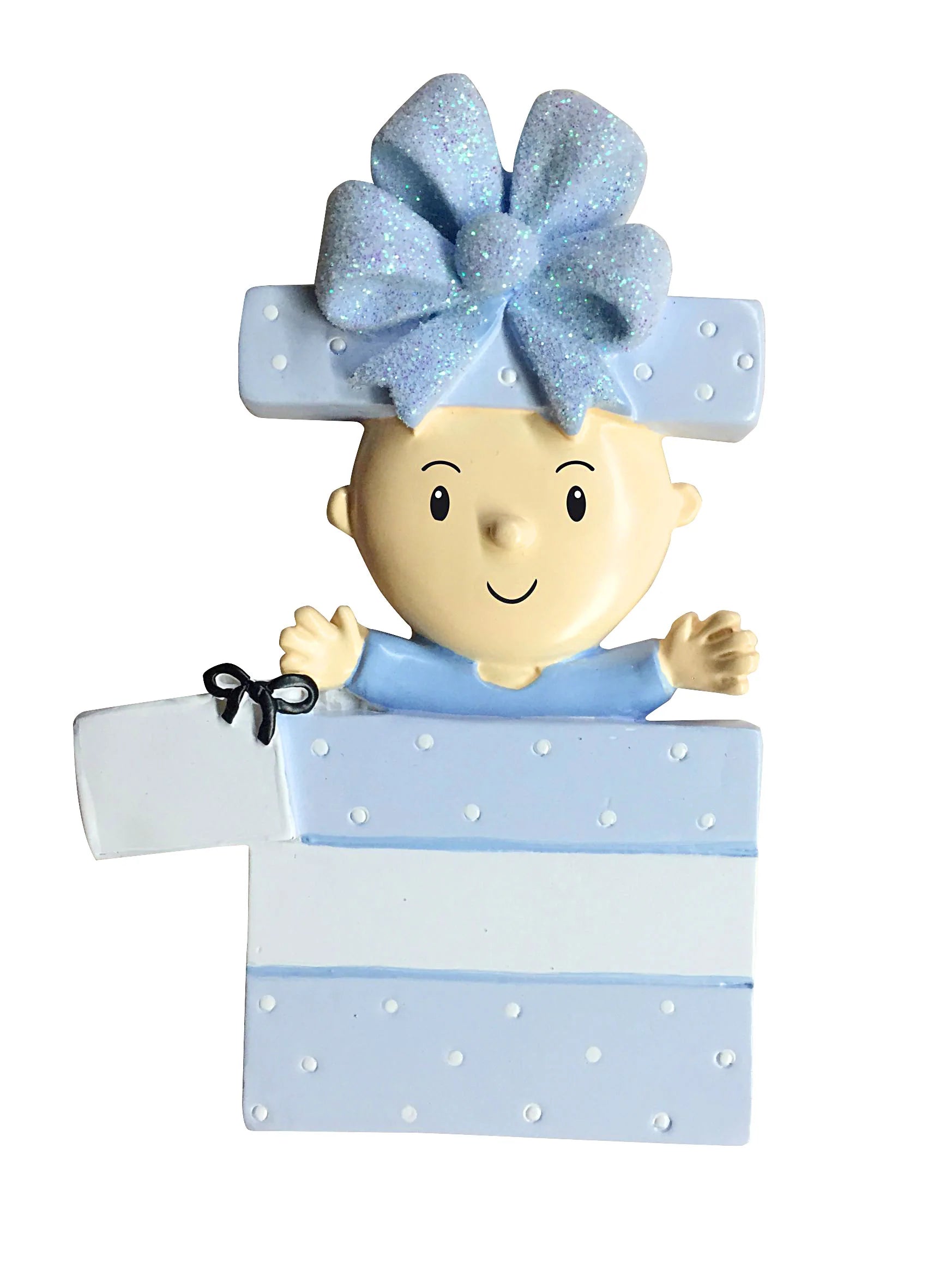 Here I Am! (Blue) Personalized Christmas Ornament