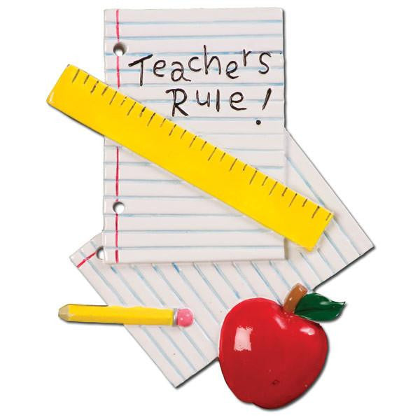 Teacher's Rule Ornament