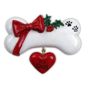 Dog Bone with Bow Ornament