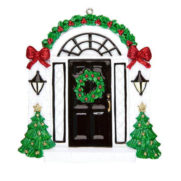 Elegant Black Door Ornament