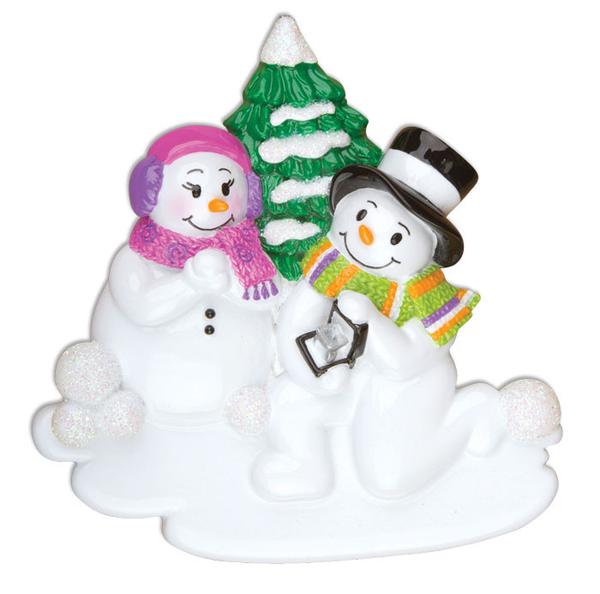 Engagement Snow Couple  Ornament