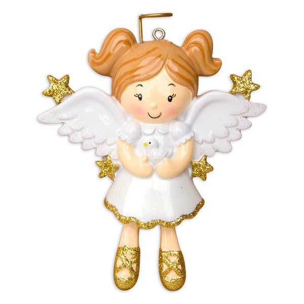 Angel With Dove Ornament