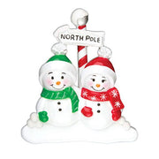 North Pole Family of 2  Ornament